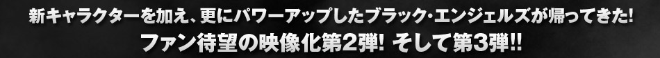 新キャラクターを加え、更にパワーアップしたブラック・エンジェルズが帰ってきた！ファン待望の映像化第２弾！ そして第３弾!!