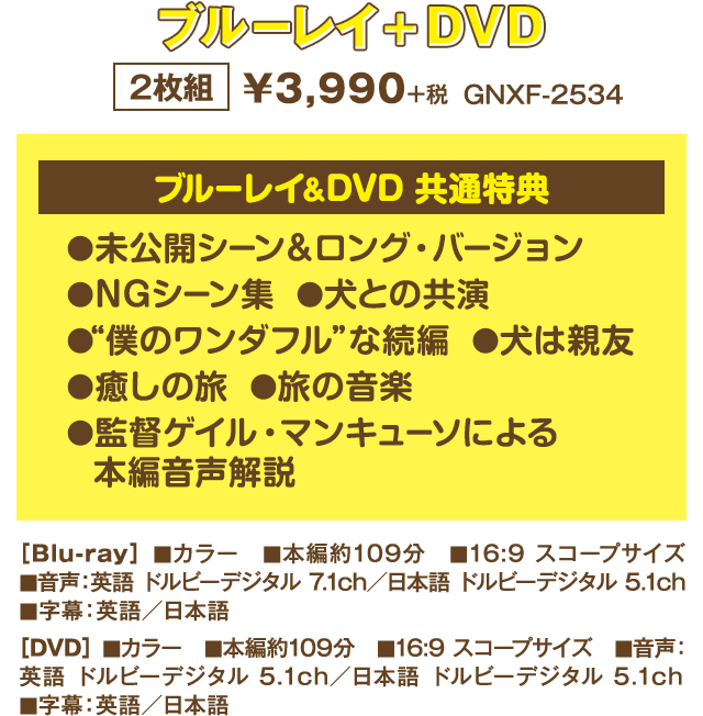 僕のワンダフル・ジャーニー』2020.3.4[Wed] Blu-ray＆DVD RELEASE