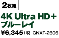 2枚組 4K Ultra HD+ブルーレイ ¥6,345+税 GNXF-2606