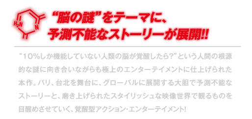 “脳の謎”をテーマに、予測不能なストーリーが展開!!