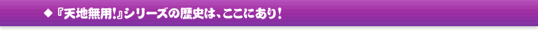 『天地無用！』シリーズの歴史は、ここにあり！